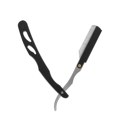 FOMIYES 1Pc Vintage Manual Beard Shaver All Metal Hair Cutting Razor for Men Lightweight Portable Barber Tool present for Friends Durable Easy to Use