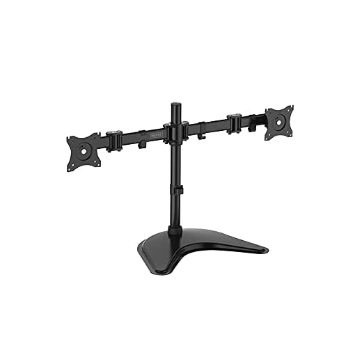 DIGITUS Skärmhållare – stativ – 2 bildskärmar – upp till 27 tum – upp till 2 x 8 kg – VESA 75 x 75, 100 x 100 – svart