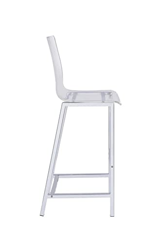 Coaster Furniture Bar Stool Clear Acrylic/Chrome 100295 #TOP4