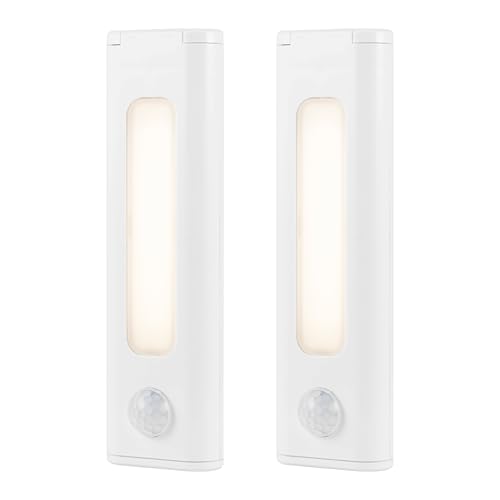 Energizer LED Under Cabinet Light, Motion Activated, Battery Powered Lights, Wireless, Dimmable, 40 Lumens, Motion Sensor Light for Hallway, Stairway, Closet and More, 2 Pack 84772