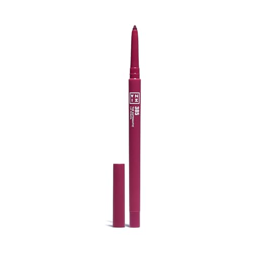 3INA MAKEUP - The Automatic Lip Pencil 385 - Borgogna - Matita Labbra Borgogna Lunga Durata Retrattile - Matita Labbra Waterproof - Lip Liner con Temperino - Vegan - Cruelty Free