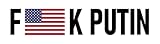 Fuck Putin Bumper Sticker Featuring the American Flag