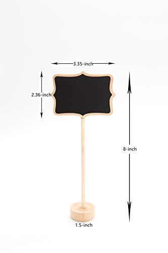 15 Pack Wood Mini Chalkboard Signs (Water-Based Chalk And Replacement Stickers Are Included) Small Rectangle Chalkboards Blackboard For Weddings, Message Board Signs And Special Event Decorations #TOP1