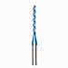 3 Flutes Upcut Spiral Router Bit 1/4 inch Shank, 1/8 inch Cutting Diameter Solid Carbide with Blue Nano Coated CNC Router Bits End Mill for Wood Carving, Engraving Ruhi T3A110