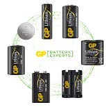 CR123A GP Batterien 3V Lithium Pro Schwarz-Gold, 4 Stück