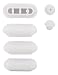 Produktbild SITZPLATZ® WC-Sitz-Puffer Nr. 36 Auflagestopfen für Toilettensitz Abstandhalter für WC-Brille Dämpfer Weiß Kunststoff