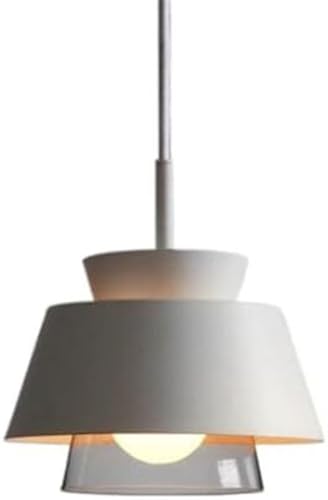 Abat-jour de lampe à suspension en verre d'art et fer forgé pour décoration de salon