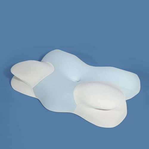 Ergonomic Memory Foam Pillow for Sleeping, Cooling Cervical Neck Support Pillow, Pain Relief Contour Pillow for Side, Back & Stomach Sleepers, Rebound Design for Comfort