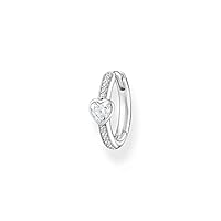 THOMAS SABO Women Single hoop earring with heart and white stones silver 925 Sterling Silver CR692-051-14