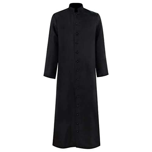 Men's Cassock Robe Church Robe Choir Minister Clergy Pulpit Liturgical 5 colors