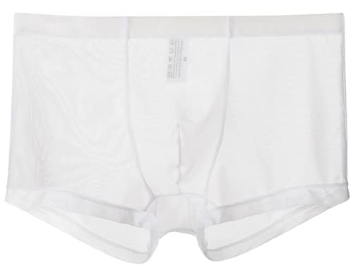 lclvld Boxer Sexy Homme Pantalons Transparents Lingerie Sexy, Blanc, XXL