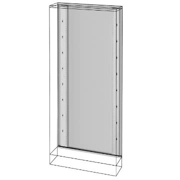 Cadre arrière Gewiss GWD3059 QDX 630 L pour armoire de sol de dimensions 600x1600 mm