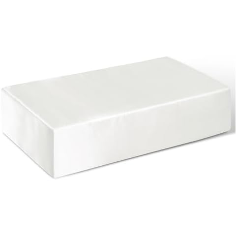 P Pothuiny Ivory White Pillowcase for Cube Pillow, Cube Pillow Case Cover Smooth Satin Pillowcase with Hidden Zipper, 24"x12"x5.5" (ONLY Pillowcase) Cover