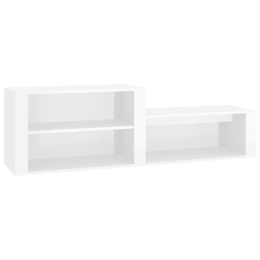 Meuble à chaussures blanc brillant 150 cm pour ranger sans poussière et organiser l'entrée