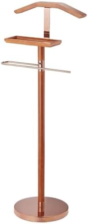 Modern Suit Valet Stand for Men & Women - Stylish Garment Organizer with Contour Hanger, Tray, Trouser Bar, Tie Bar & Shoe Rack for Entryway, Office & Living Room