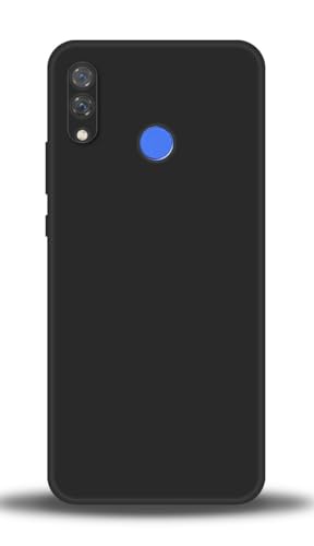 WUACYEAMING Compatible with Huawei nova 3 Case,with Camera Lens Protector Ultra Slim Liquid Silicone Cover Anti-Scratch Shockproof Case-Black