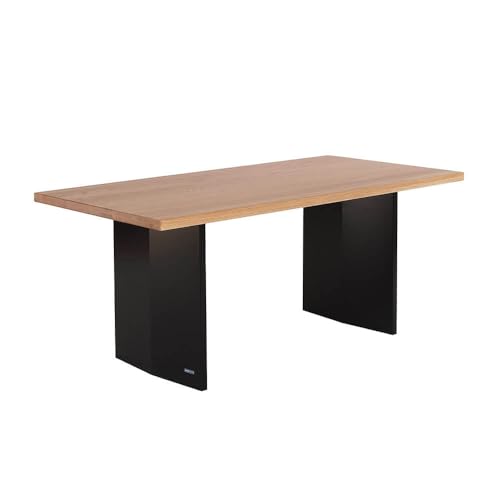 Home Deluxe Esstisch DOMELA – Natur, Eiche geölt (180 x 75 x 90 cm) | Massiver Holztisch im modernen Design für Esszimmer & Küche