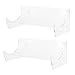 DouWen MO 2Pcs Wall Shelf Skateboard, Skateboard STO Rack, Di and Organize Your Skateboards or Snowboards, Acrylic Glass Wall Mount Holder with Fixed Ss for Home r (2 Pack Clear)