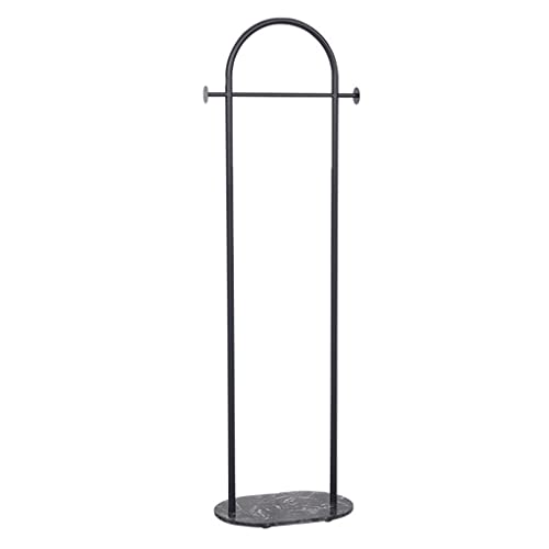 SHATONG Floor-Standing Metal Single Pole Clothes Drying Rack “n” Shape Design Easy Assembly Stylish Coat Rack Easily Holds All of Your Coats,Jackets or Bags,Multi-Color Optional