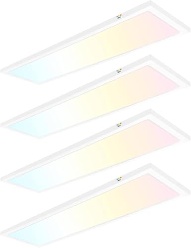 Hykolity 4-Pack 48W Adjustable CCT LED Flat Panel Lights
