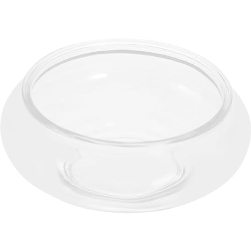 Toddmomy Large Clear Glass Fish Bowl Vase - Round Terrarium Shallow Bowl Planter for Hydroponic Water Lily, Aquatic Plant, Succulent and Air Plant S