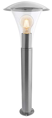 Long Life Lamp Company Modern Outdoor Bollard Light Stainless Steel Garden Pathway Lantern Post ZLC026 with 4w E27 LED Warm