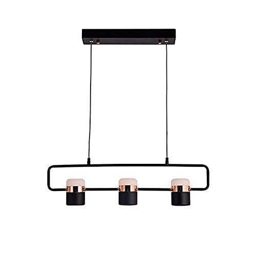 Lustre LED pour table à manger suspendu rectangulaire et orientable blanc