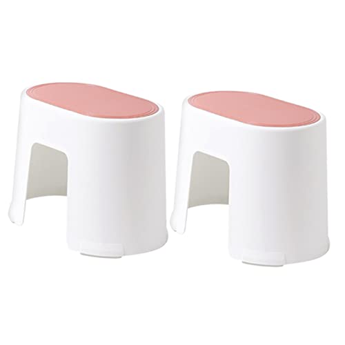 HANABASS 2pcs Bathroom Stool Nonslip Toilet Foot Stool for Optimal Squatting Position Stackable Design for Home Use Safe and Easy to Clean