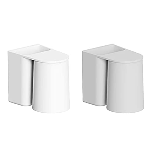 LUCHUAN 歯ブラシカップ 歯ブラシスタンド 歯ブラシホルダー 壁掛け 粘着式 歯ブラシ立て バスルーム収納 マグネット水切り 防塵衛生 省スペース 携帯便利 洗面台収納 (2pcs)