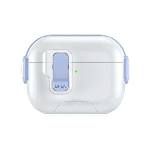 Étui AirPods Pro 3 bleu clair : coque rigide silicone avec support antichoc 2025