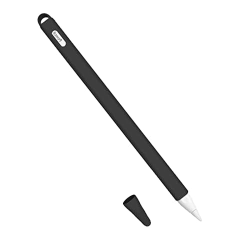 Tip Case Compatible with Apple Pencil Tips Cover 2nd Generation (Pen Cover + Nib Cover) Silicone for iPad Pro 12.9 & iPad Pro 11 Accessories (Black) Cover