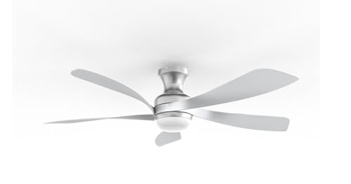 Sofucor 132cm Smart Ventilador de Techo con Luz, Alexa/APP/Google, Mando a Distancia, WiFi, Motor DC, Temporizador, 3 Temperatura de Color, 6 Velocidades, LED Silencioso Ventilador Techo para Salon