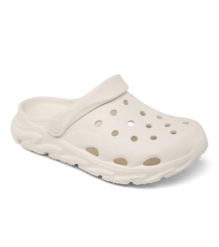 Image of White Kids Clogs for Boys Girls Comfortable Slip on Sandals Beach Pool Slipper