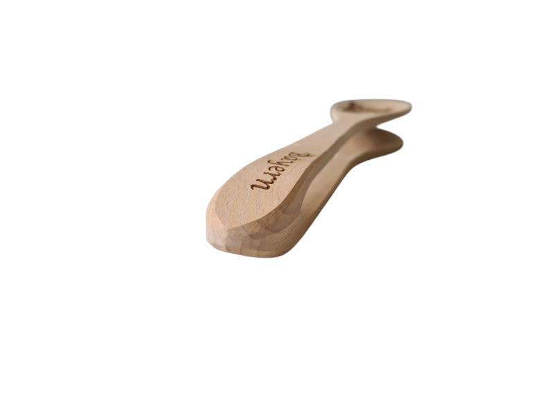 MUSIKLÖFFEL – Handgefertigt aus Klangholz, 28 cm – Das Original Rhythmusinstrument für Volksmusik – Leicht spielbar – Große Ausführung – Mit Brandmotiv „Bayern“ – Zusammenhängend