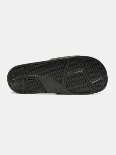Image of WROGN Men's PU Sliders | Jagged-Edge Tonal Graphic | Cushioned Sole