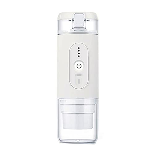 7LiuYueFei6 GaRcan Coffee Maker Coffee Pot Wireless Heating Electric Espresso Coffee Machine Powder Capsule Charging Portable Outdoor Travel Car Home (Color : White) (White)