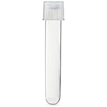 Globe Scientific 110178 Polypropylene Culture Tube with Attached Dual Position Cap, Sterile, 14mL Capacity, 17mm Dia, 100mm Height Case of 500