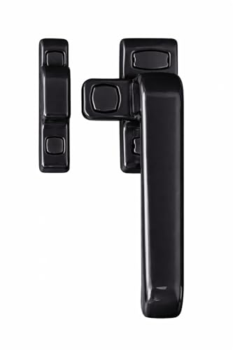 FERPASA® - Manilla para Puertas y Ventanas, Cierre Presión para Puertas y Cancelas, Aluminio Acabado Negro, Apertura Interior Derecha e Izquierda