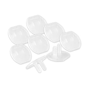 Power Gear Plastic Outlet Covers, 8 Pack, Shock Prevention, Child Safe, Easy Install, UL Listed, Clear, 50271