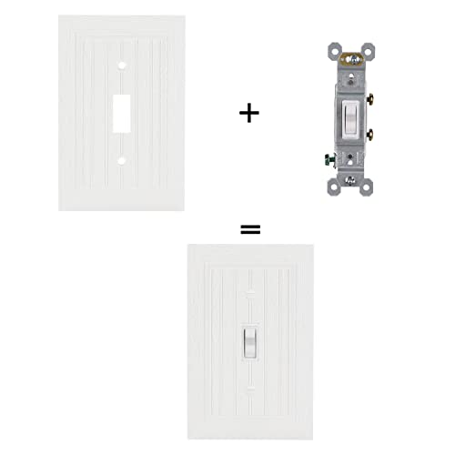 Bates Choice Pro WW01 Bates- Classic Beadboard Single Switch Plate, 4 Pack, Light Switch Cover thumb #5