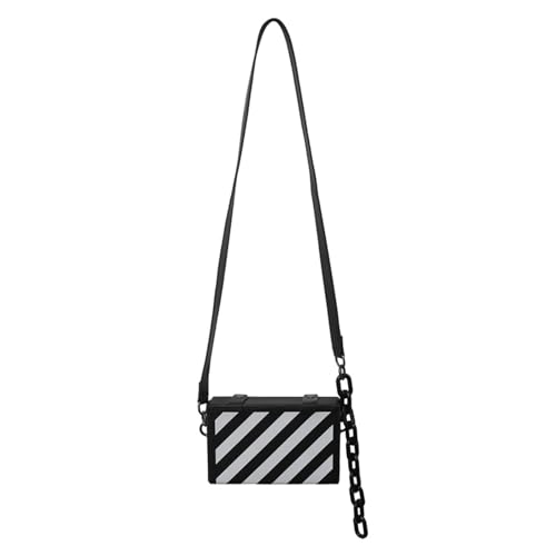 Checkered Crossbody Bag Box Bum Bag Trendy Checkered Bum Bags Crossbody Alt Black and White Grid Block Shoulder Bags 2025