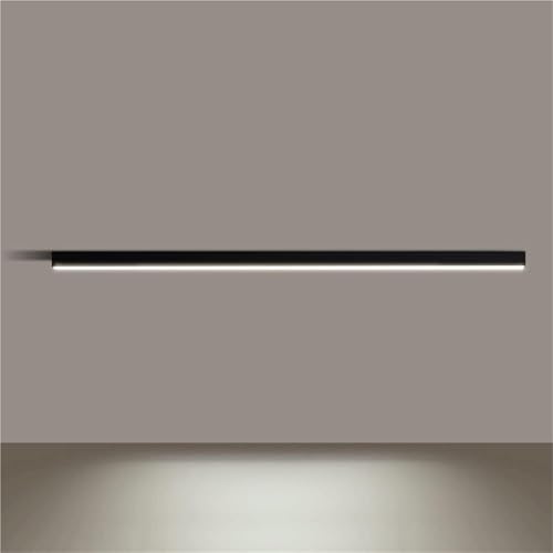 Plafonnier noir pour salon et cuisine américaine, style épuré 146,5 cm