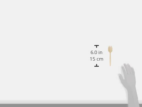 Miniatura 4 de Perfectware - Spork desechable de madera 100 unidades 6 pulgadas