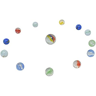 Sunny Days Entertainment TOYMENDOUS 50 Piece Marbles - Colorful Glass Marble for Kids Games | 49 Player Marbles and 1 Shooter