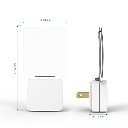 Oviitech Superior Night Light With Dusk To Dawn Light Sensor At Bottom, Light In Warm White For Hallway, Bedroom, Living Room, Bathroom And Other Scenes, Ul Certified, White, 4 Pack #TOP1