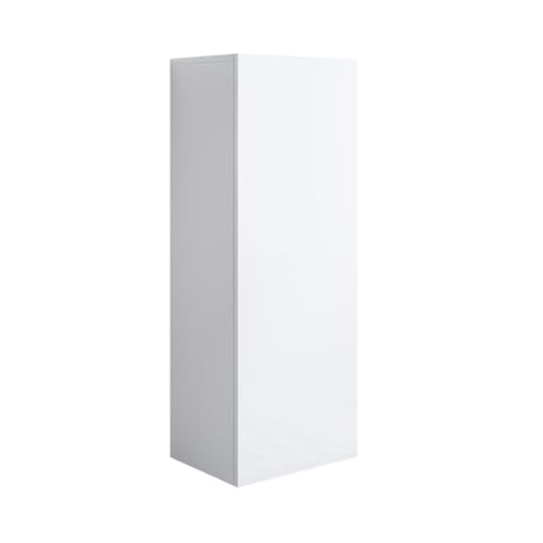 MB Muebles Bonitos, Armario Colgante Luke V1 para Salón o Comedor Moderno, Mueble Modular de Melamina Brillo, Color Blanco, 40x126x29 cm