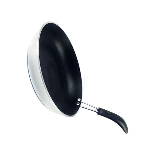 Yosoo Health Gear Sartén Antiadherente de Aleación de Aluminio, Fondo Plano, Resistente a Altas Temperaturas, para Cocina de Inducción, Sartén Pequeña para Cocina Casera y Comercial (22cm)