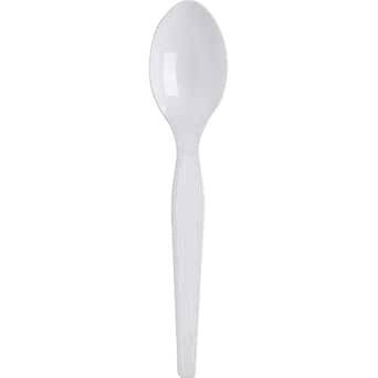 Georgia-Pacific Dixie 6" Heavy-Weight Polystyrene Plastic Teaspoon by PRO , White, TH217, (Case of 1,000)