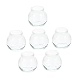 MUELODSIC 6 piezas Botellas de Vidrio para Yogur y Pudín Colores Surtidos Frascos Prácticos Resistentes para Postres y Almacenamiento