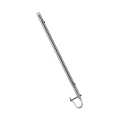 Asta de Bandera de Acero Inoxidable 304 de Grado Marino, 40cm/15,7 Pulgadas, para Barco, Yate, RV